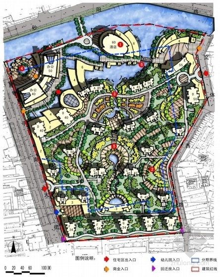 [沈阳]城市综合体规划及单体设计方案文本-城市综合体总平面图 
