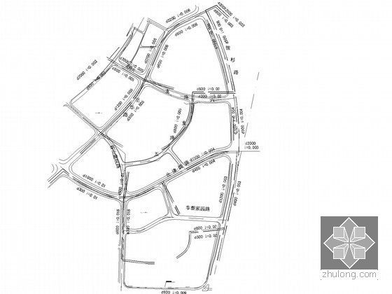 [湖南]市政道路雨水排水施工图-雨水汇水面积图