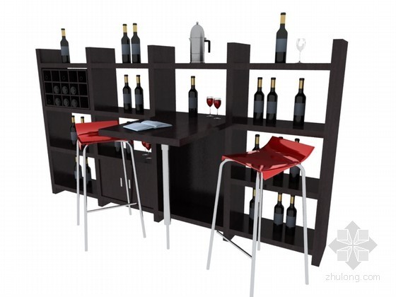 酒柜设计图酒柜设计图资料下载-中式酒柜3D模型下载