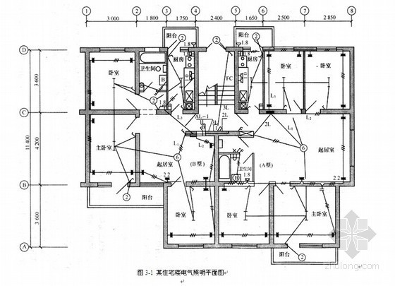 照明预算资料下载-[江苏]住宅楼电气照明工程预算书实例（含配图）