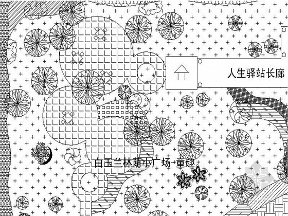 [四川]商区附近小公园景观绿化设计施工图-施工详图 