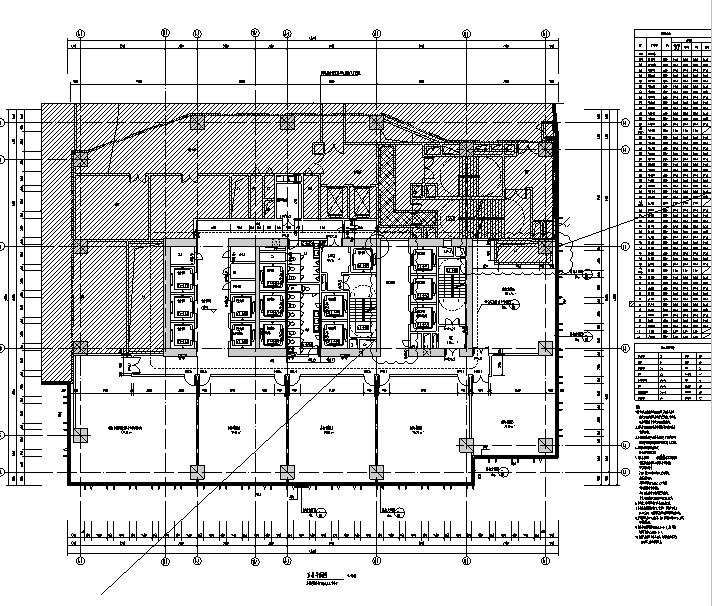 [广西]超高层核心筒知名地产办公及商业建筑审图施工图(2016年）-超高层核心筒知名地产办公及商业建筑平面图