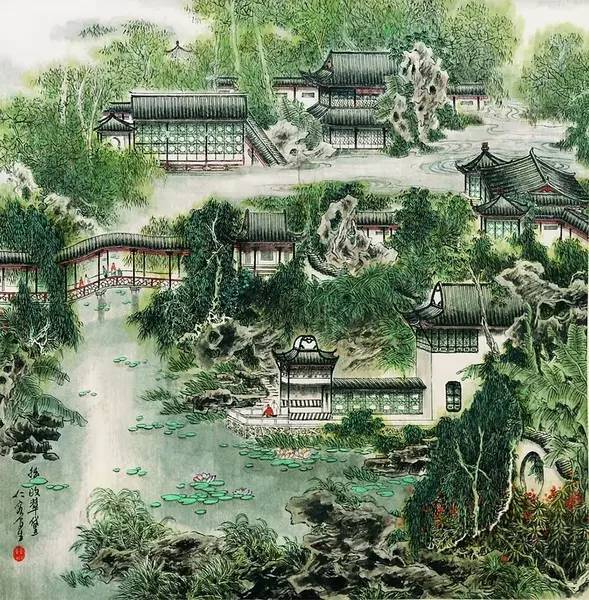 中式园林景观cad图资料下载-园林景观设计，我只服中国！