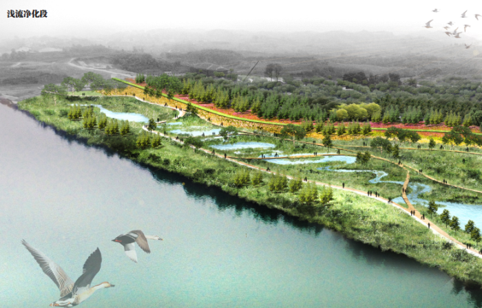 [广西]湿地公园生态绿色廊道滨江景观规划方案设计（2016最新）-景观效果图6