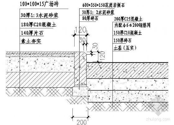 全套道路铺装施工详图资料下载-道路铺装及路缘详图 3