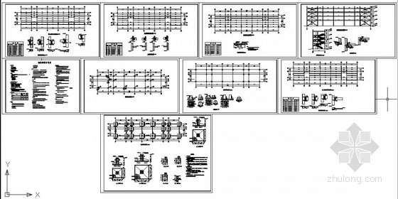 某钢钢框架别墅结构施工图资料下载-某三层钢框架结构设计图