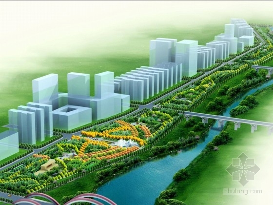 滨河公园设计cad资料下载-[内蒙古]综合性滨河公园景观设计方案