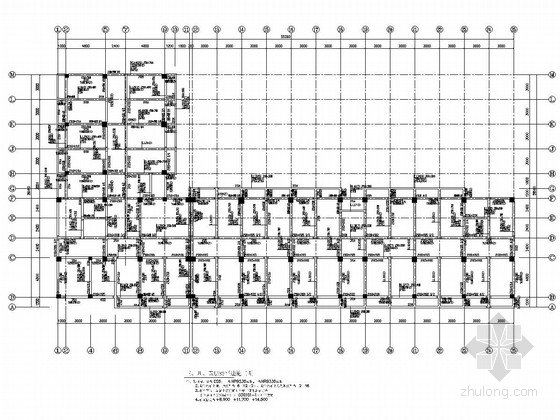 六层框架结构中学教学楼结构施工图-板配筋图 