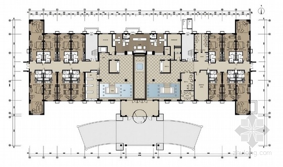 欧式酒店室内设计方案案例资料下载-[内蒙古]绿色环保型温泉度假酒店室内设计方案图