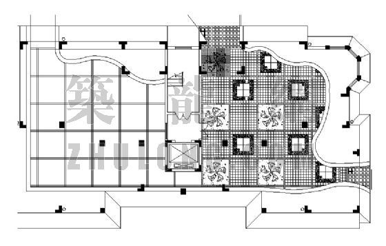 居住区中庭设计平面图资料下载-居住区铺装平面图（2）