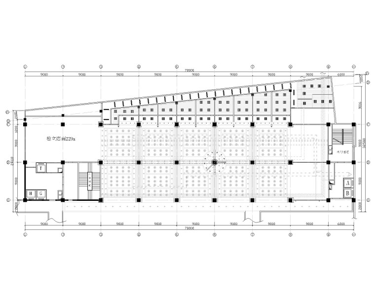 公建室内装饰施工图资料下载-美食广场室内装饰施工图