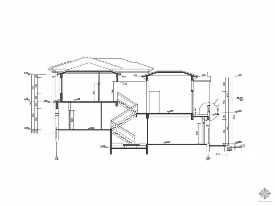 某二层欧式双拼别墅建筑施工图- 