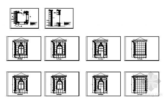 工程工艺工法及节点详图资料下载-雕花工艺窗节点详图
