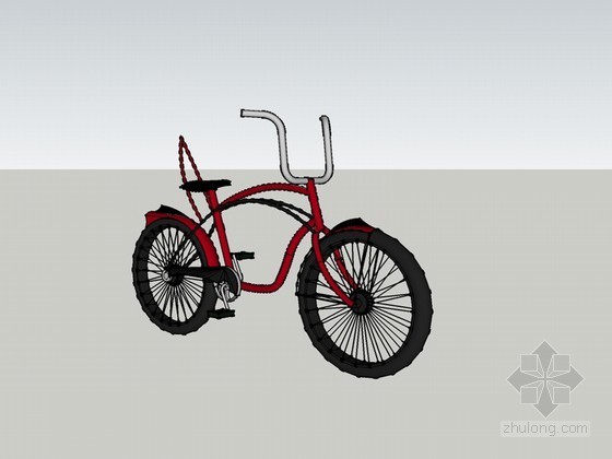 自行车桥施工组织设计方案资料下载-自行车SketchUp模型下载
