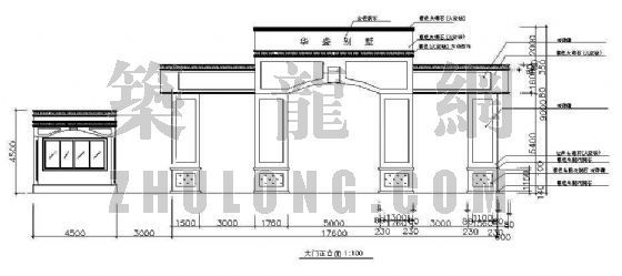 金属大门入口岗亭su资料下载-入口大门05