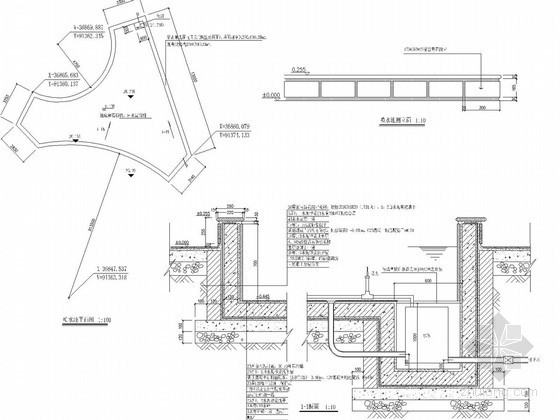 水池断面做法详图资料下载-喷水池施工详图