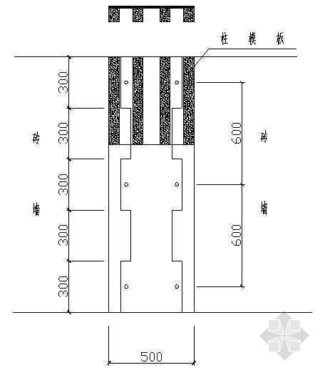 砖墙构造柱、圈梁模板加固图-2