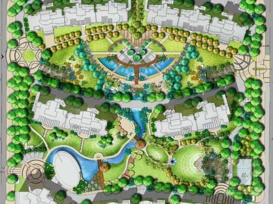 上海花园小区资料下载-[上海]国际花园小区景观扩初方案设计