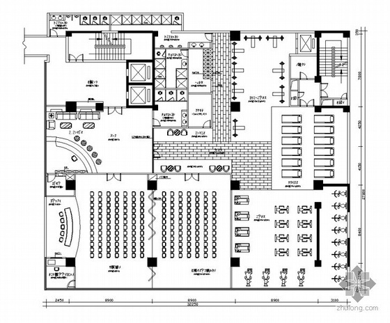 室内健身会所方案CAD资料下载-某健身会所装修图