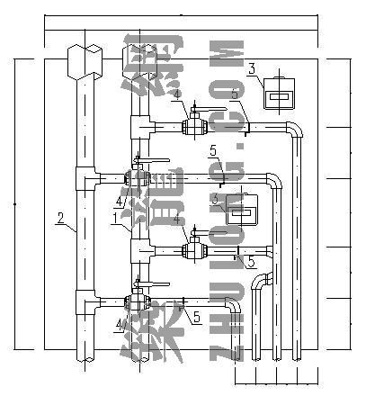空调图库CAD资料下载-分户计量图库大全（9）－两户共用锁封调节阀箱平剖面图