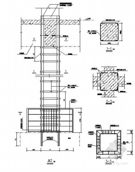钢管外包柱资料下载-框架柱外包钢加固节点详图