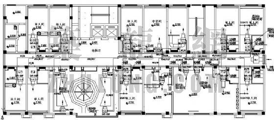 接待所平面图资料下载-海军某招待所空调设计平面图