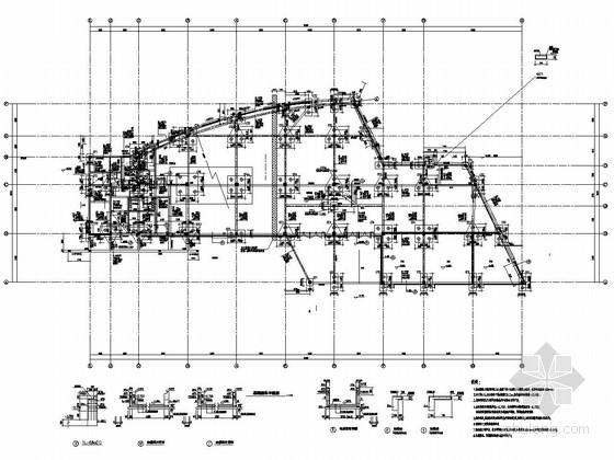 江西多层民用建筑施工图纸资料下载-[江西]地上三层框架结构商业楼结构施工图