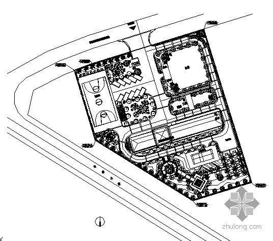 机关单位景观施工图设计资料下载-某机关单位环境绿化施工图