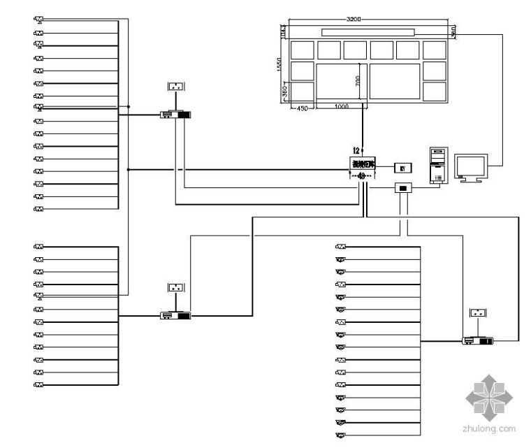 小区弱电系统图资料下载-高档小区弱电系统图