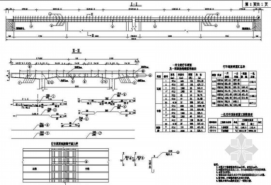 基础梁钢筋构造资料下载-40m预应力混凝土连续T梁行车道钢筋构造节点详图设计