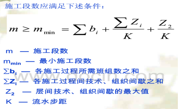 [全国]市政工程施工组织设计与进度管理（共76页）-施工段计算公式