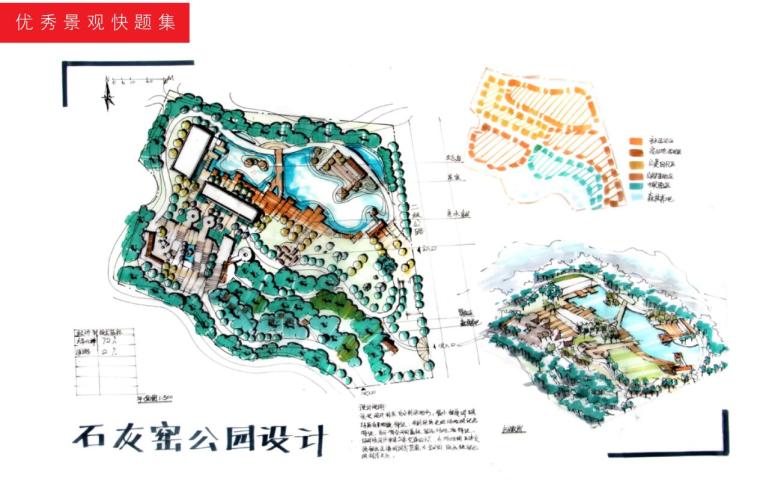 私家小庭院景观设计资料下载-景观设计考研快题题目及优秀作品集（PDF+47页）