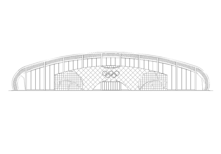 最新的建筑施工图资料下载-[四川]三层拱形屋面全民健身中心建筑施工图（17年最新图纸）