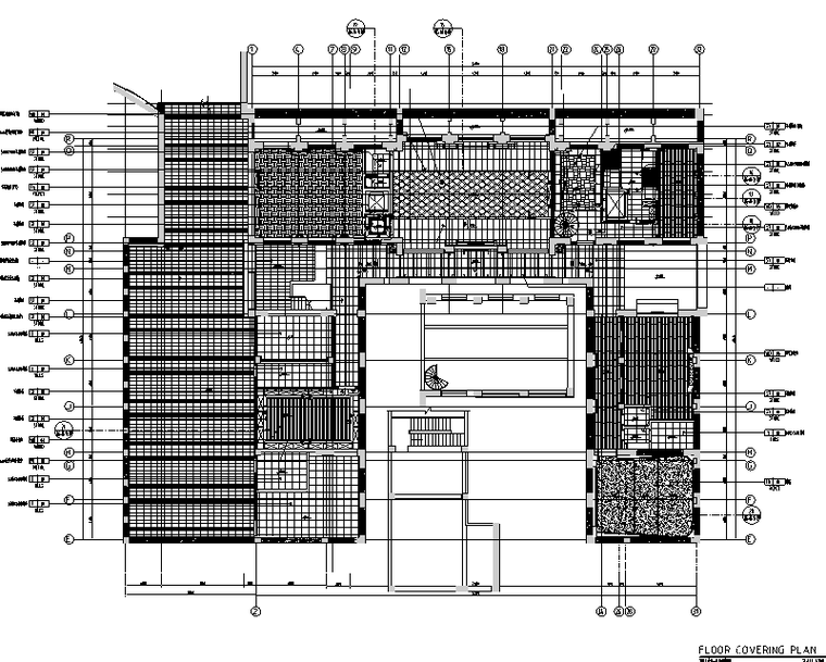 新中式风格会所空间设计施工图（附效果图+pdf设计方案）-地面材料图