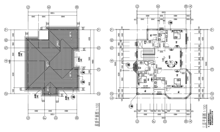 欧式坡屋面3层独栋别墅建筑设计施工图（含全套CAD图纸）-屏幕快照 2019-01-09 上午11.10.45