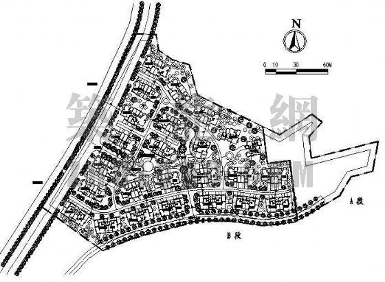 山坡别墅总体规划资料下载-某别墅区总规划图