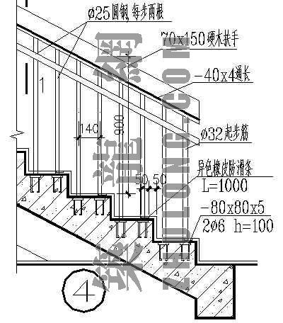 花岗岩楼梯地面节点资料下载-楼梯节点1