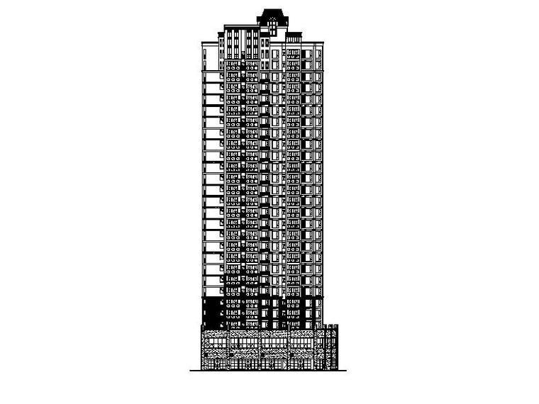 四层框架结构住宅楼建施图资料下载-[四川]高层塔式住宅楼建筑施工图（含水暖电）