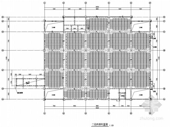 [长沙]三层小学食堂及风雨操场结构施工图-内模布置图