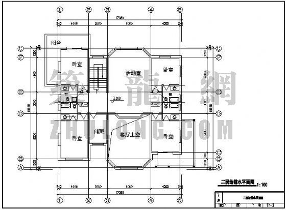 2层别墅给排水系统图资料下载-某二层别墅给排水设计图