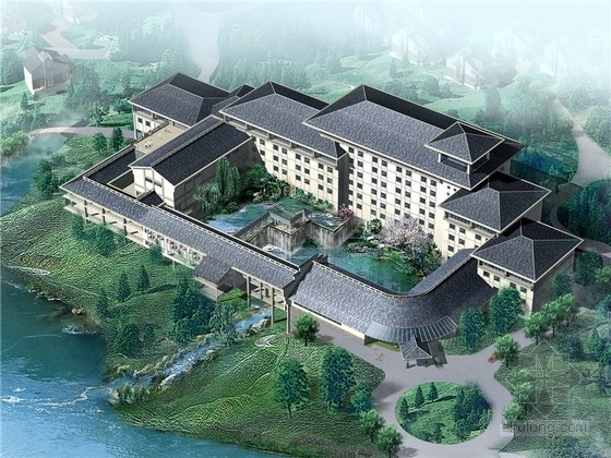 5层新中式资料下载-[江西]新中式五星级庭院度假酒店建筑设计扩初文本