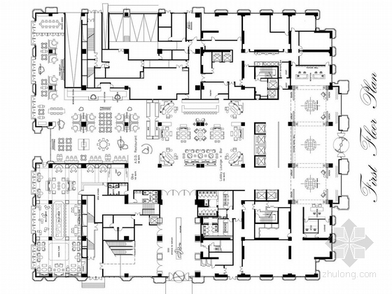 餐厅酒吧室内设计概念方案资料下载-[海口]市中心著名高档现代五星级酒店室内设计方案