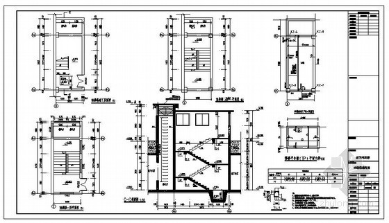 地下车库楼梯间钢结构资料下载-某框剪地下车库楼梯节点构造详图