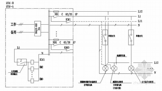 海绵城市原理示意图资料下载-高层应急照明控制原理示意图