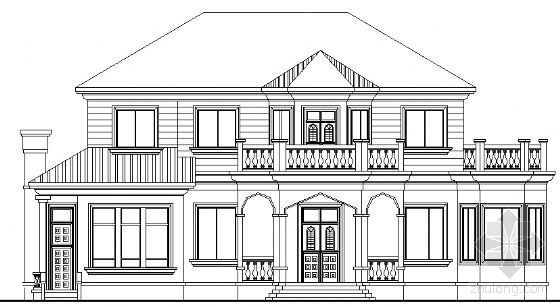 别墅三层中式方案图资料下载-某三层德式别墅建筑方案图