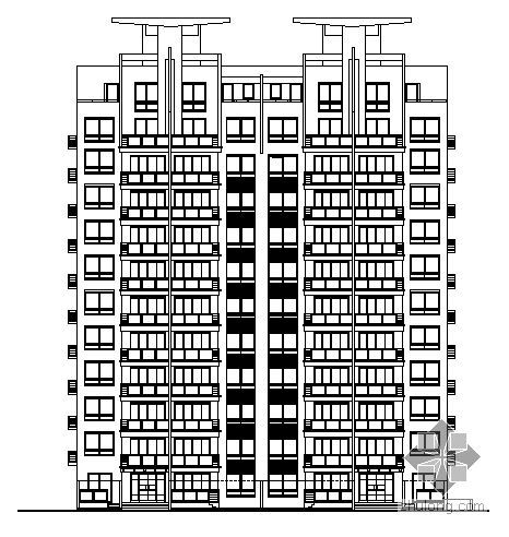 城市型住宅楼资料下载-东方城市花园某十二层B型住宅楼建筑设计施工图