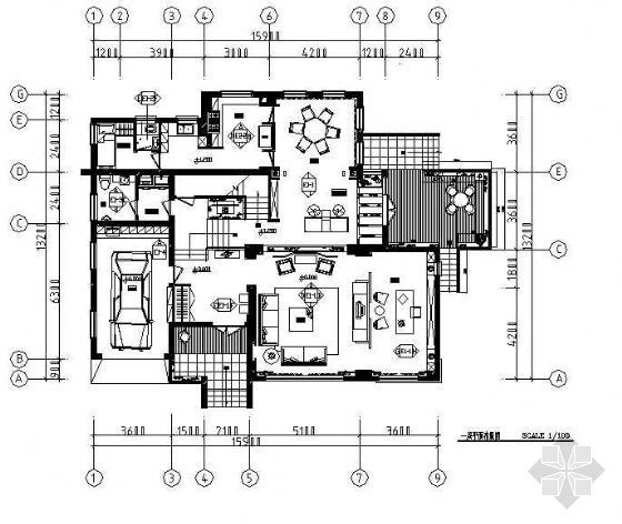 中西合璧别墅设计资料下载-单层别墅设计