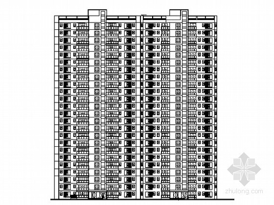 长沙某现代住宅资料下载-[长沙]某花园二期住宅小区住宅楼群建筑扩初图