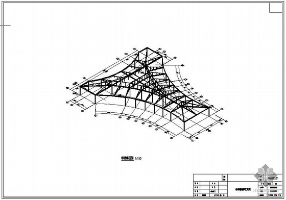 钢结构大厅结构设计资料下载-某钢结构休闲大厅结构设计图