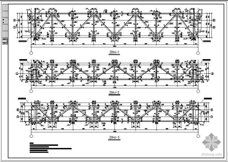 矩形空间桁架厂房资料下载-某厂房制动桁架节点构造详图